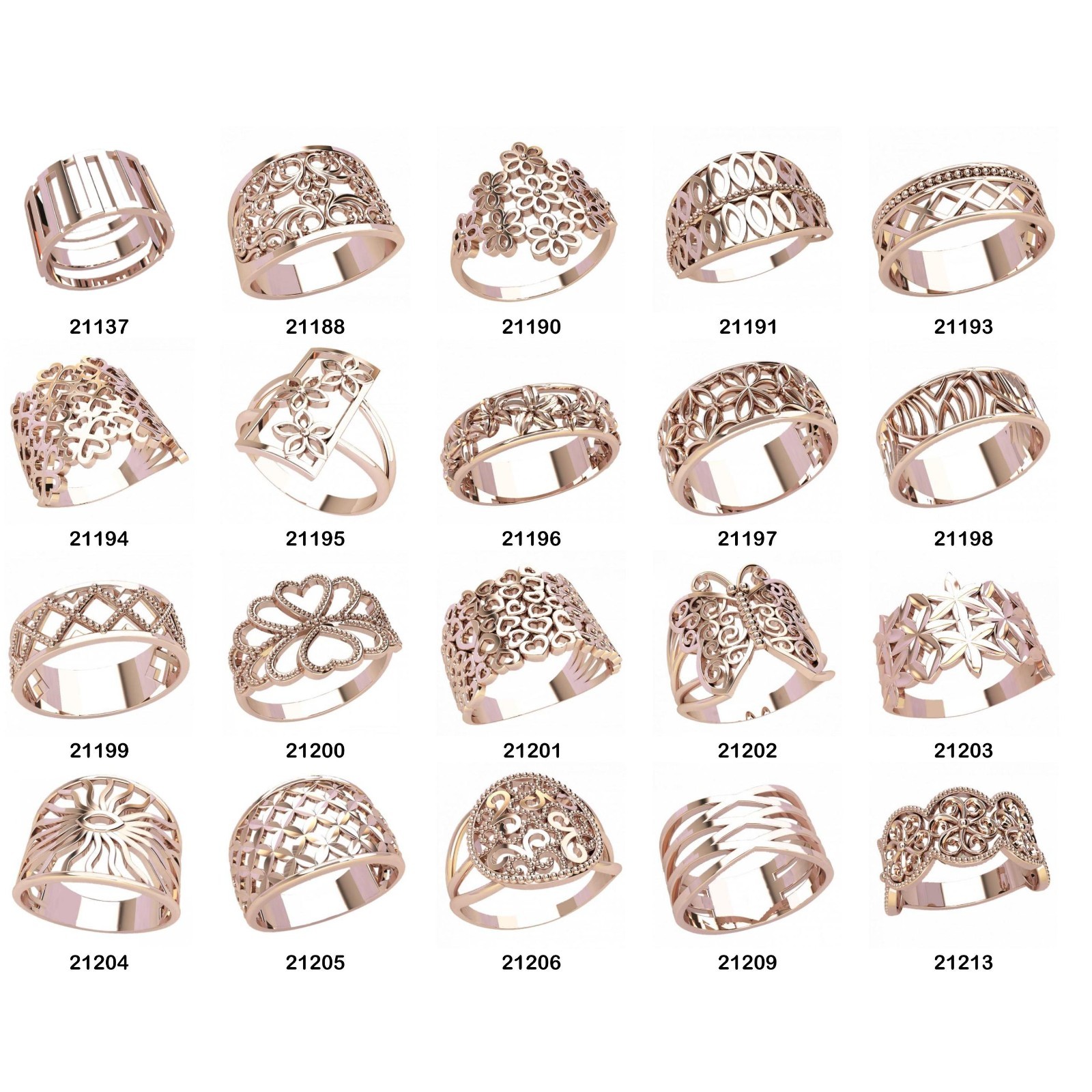 set of 20 pcs WAX PATTERNS for Lost Wax Casting silver or gold Jewelry_w24