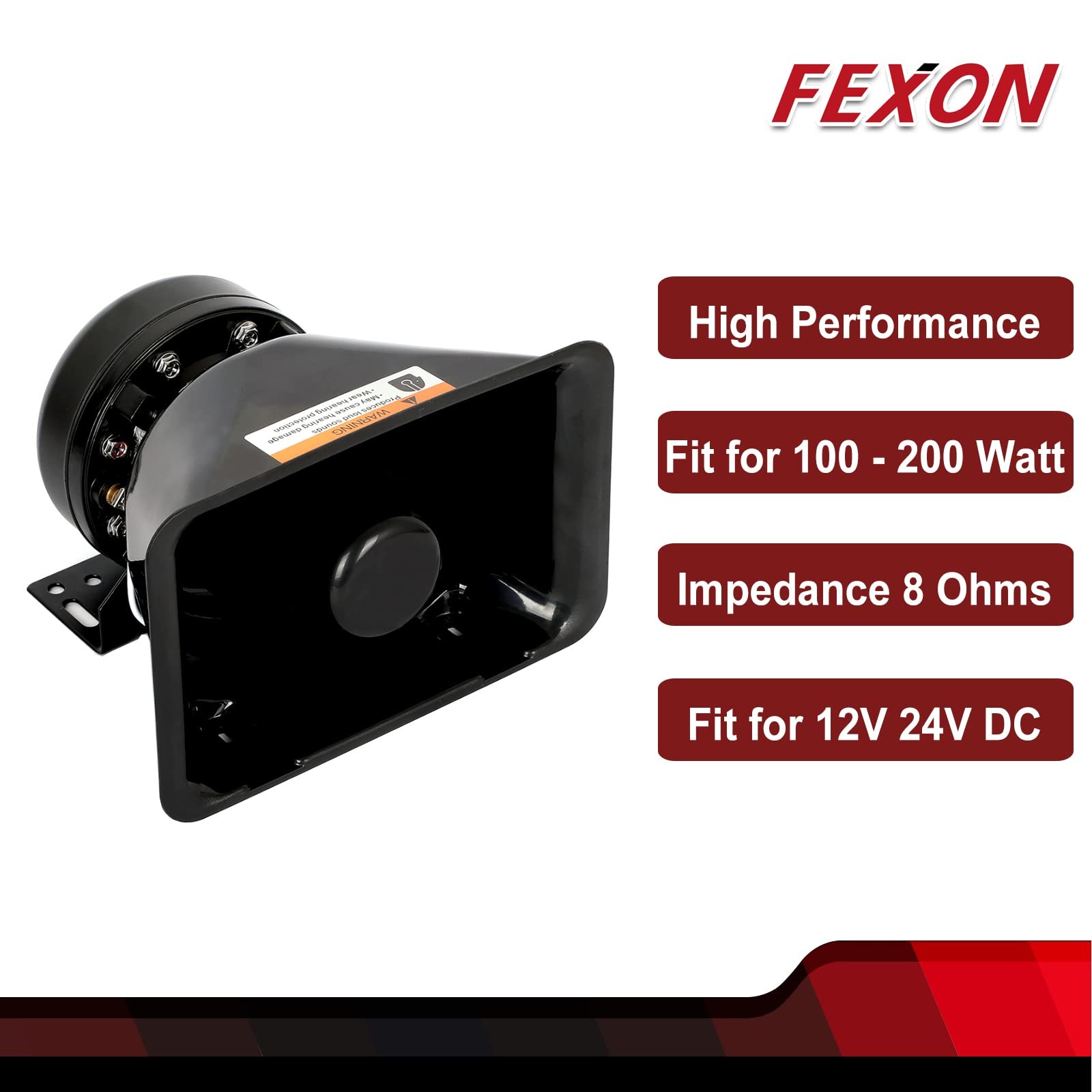 High Performance Siren Speaker Speaker, Black