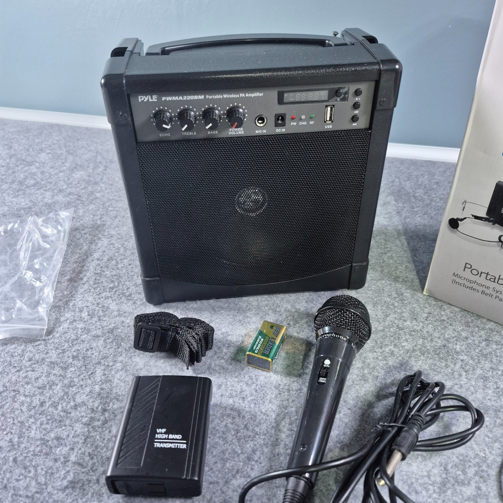 New PYLE PORTABLE KARAOKE PA SPEAKER SYSTEM Open Box