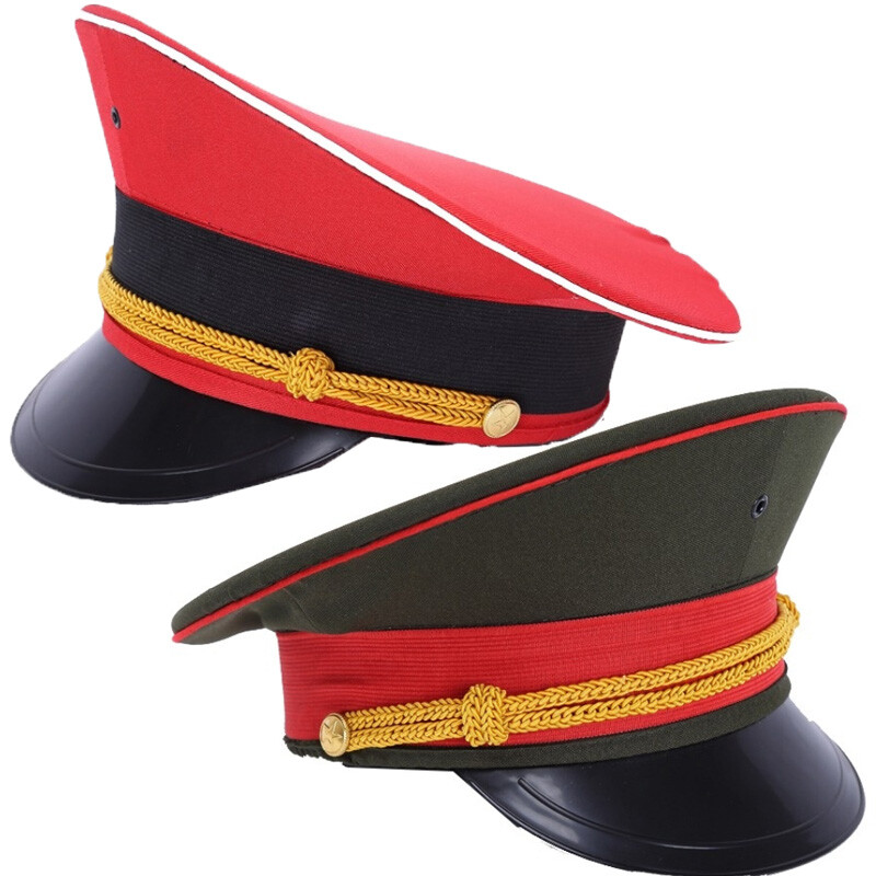 Army Hat Captain Soldier Military Cosplay Fancy Dress Performance Cap Unisex