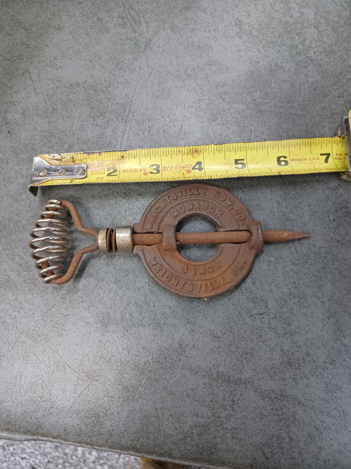 !!!!! 3" inch Vintage Wrightsville Hardware Woodstove Stovepipe Damper !!!!