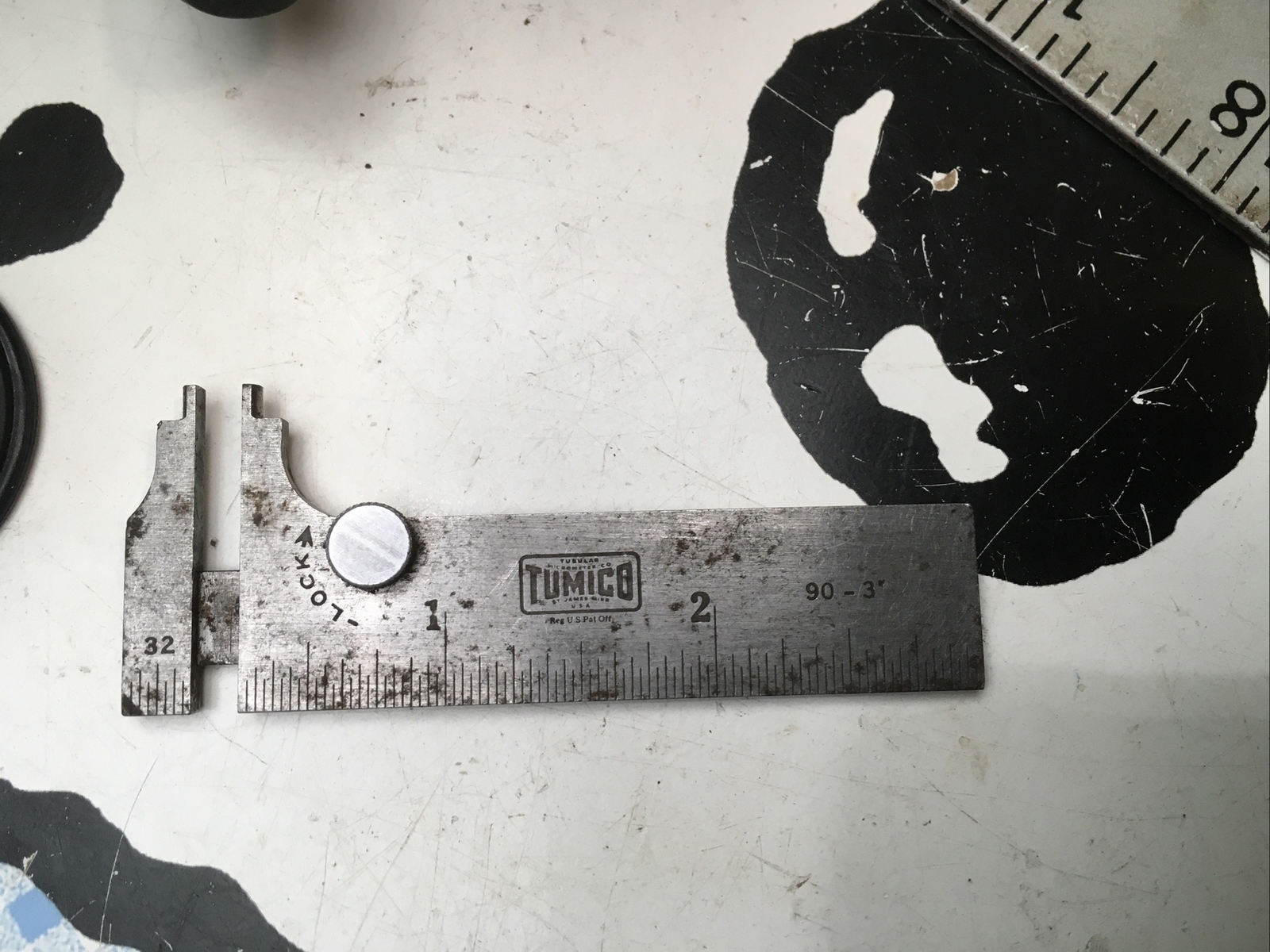 Tumbular Micrometer Co. TUMICO Pocket Slide Caliper 3" long   #90-3. USA.