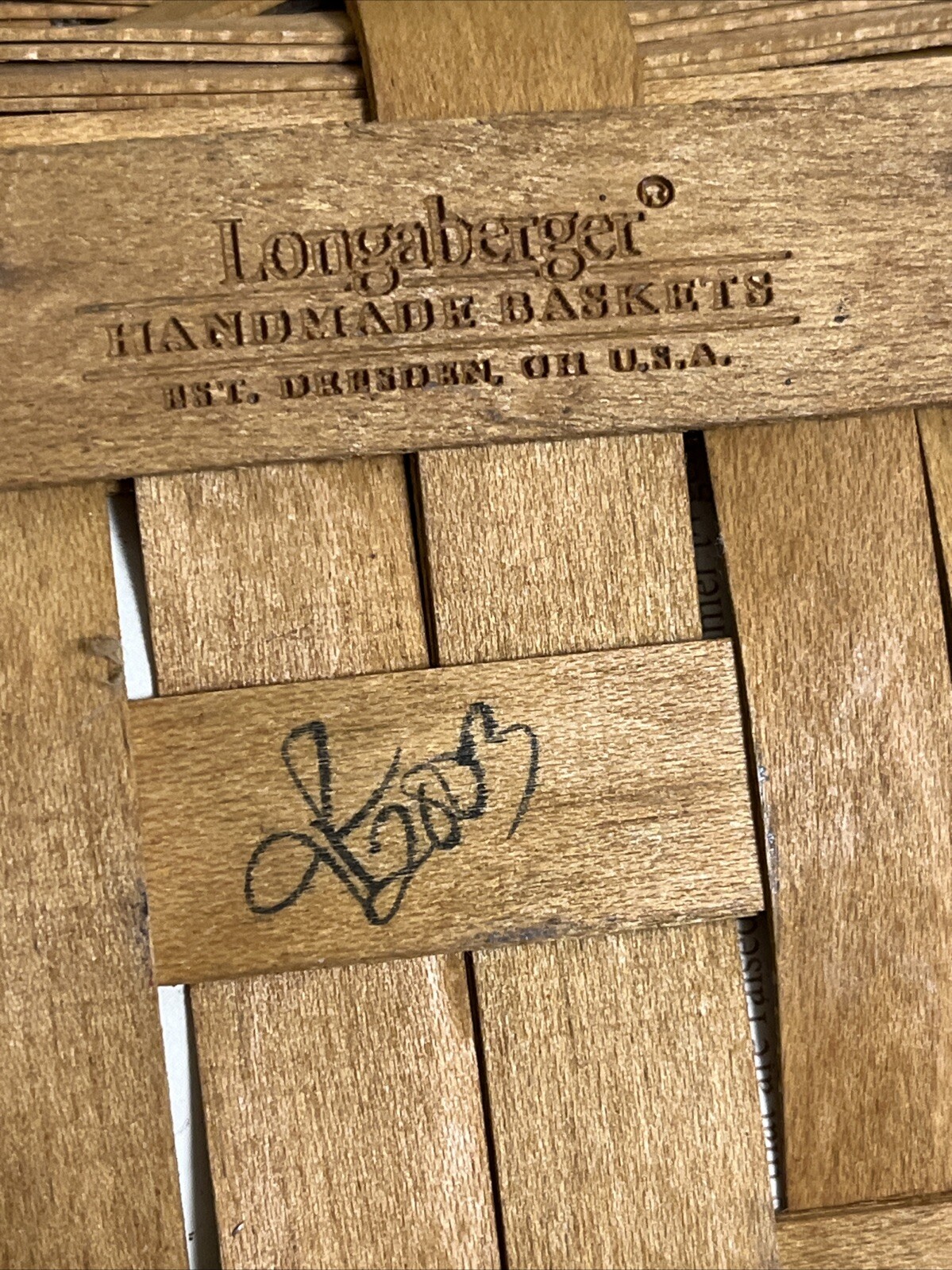 Longaberger 2003 Carrier 7 Inch Deep & Liner