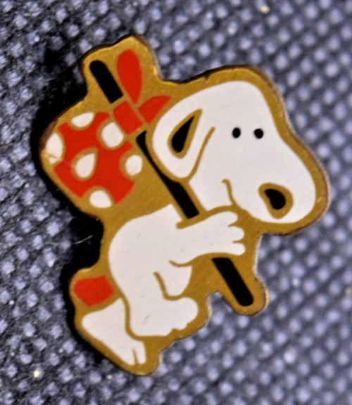 Vintage Hobo Snoopy Travel Souvenir Lapel Pin