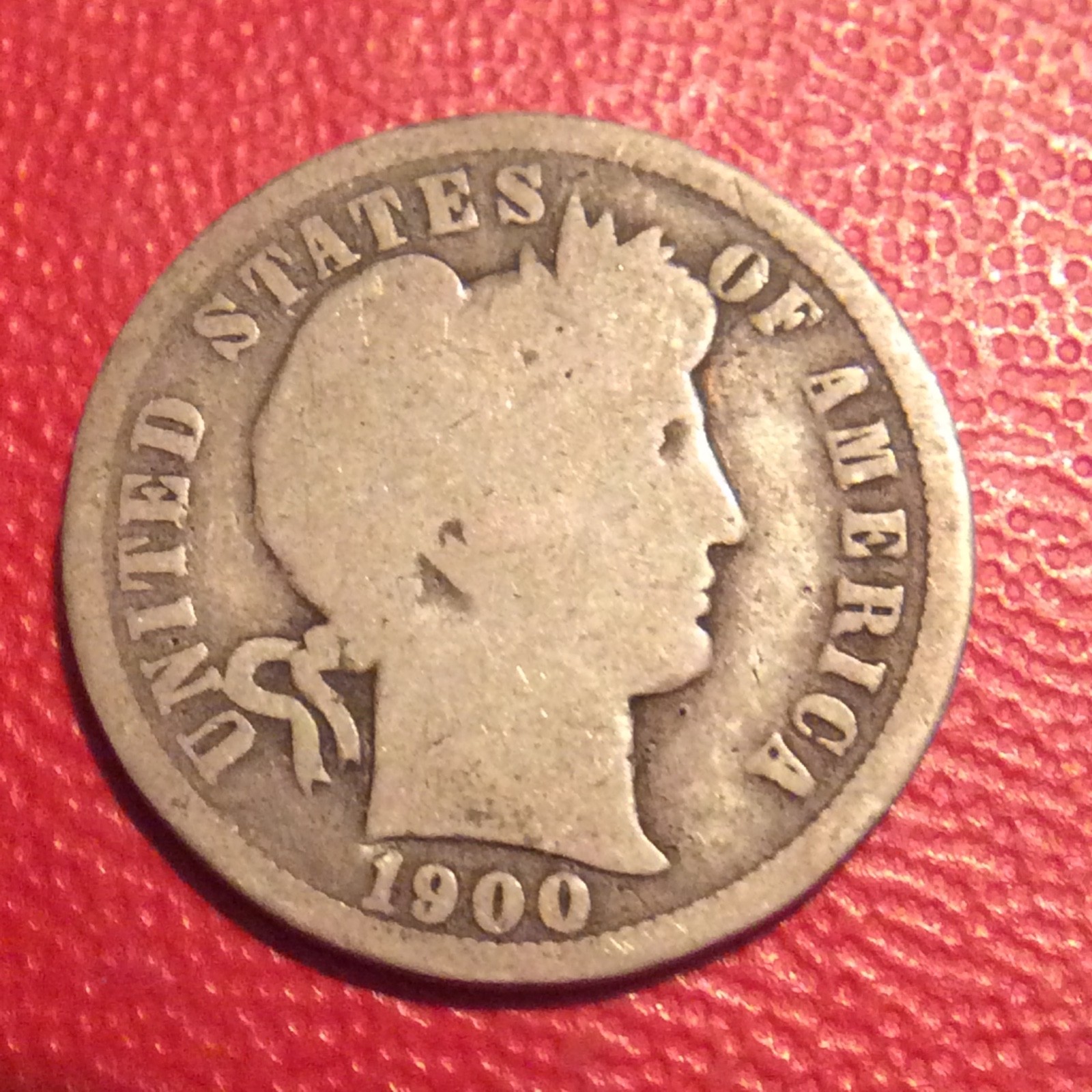 1900 BARBER DIME   I-673 FREE SHIPPING