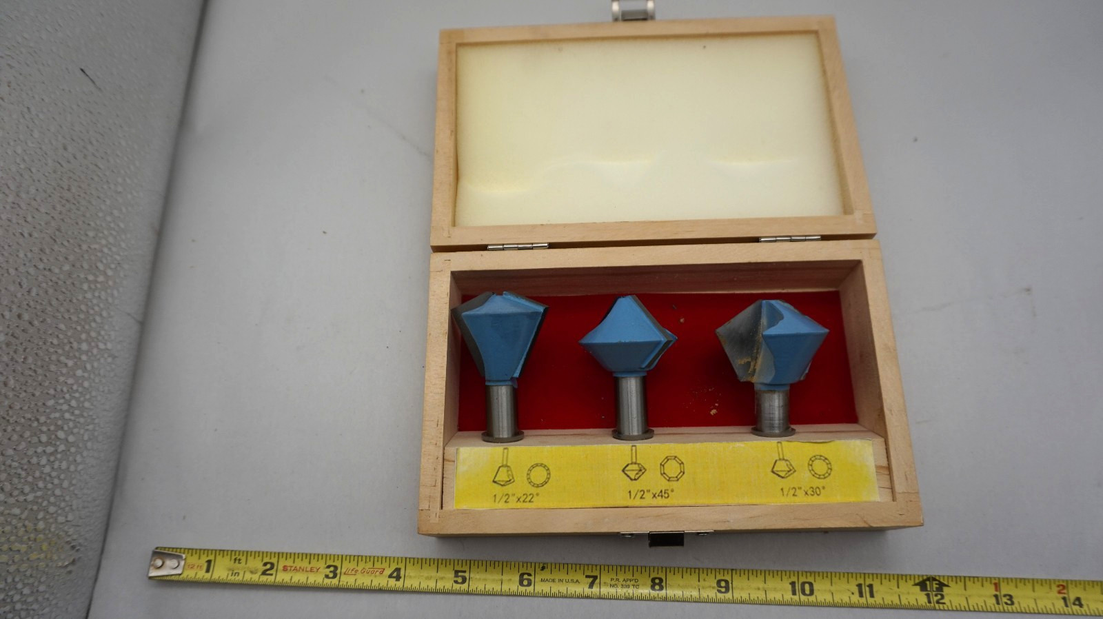 Woodline USA BIRDSMOUTH ROUTER BIT 3pc SET WL 2045 Nice free ship USA only