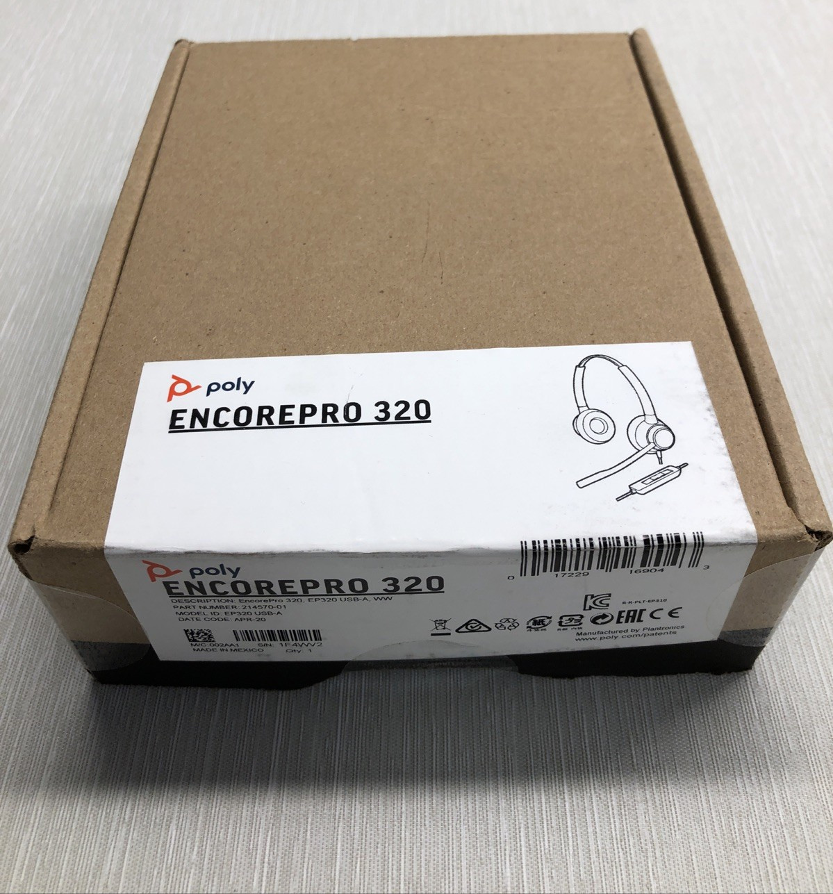 POLY EncorePro 320 EP320 Stereo USB-A Wired Office Headset - NEW
