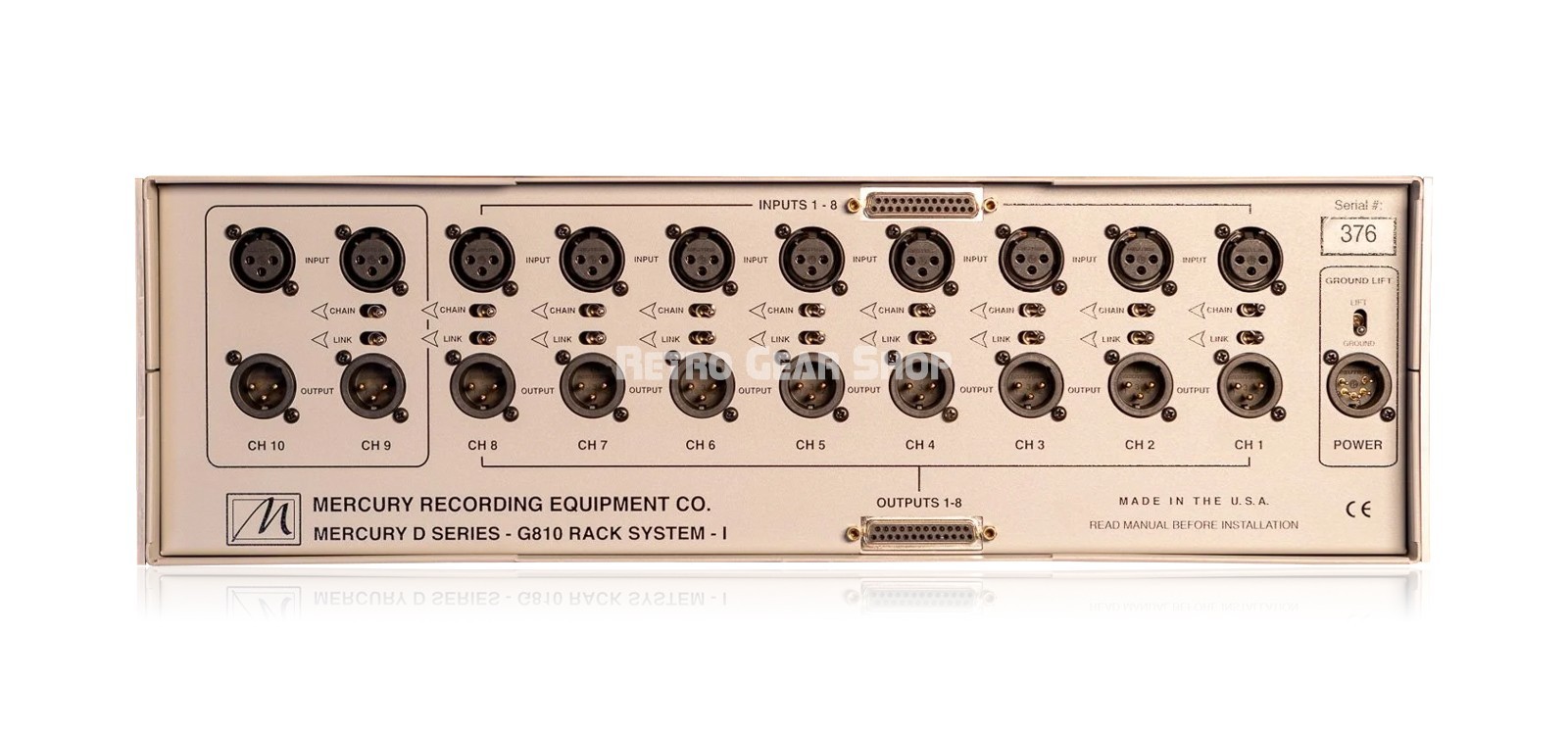 Mercury G810 Rack System I 500 Series Rack Mint Open-Box