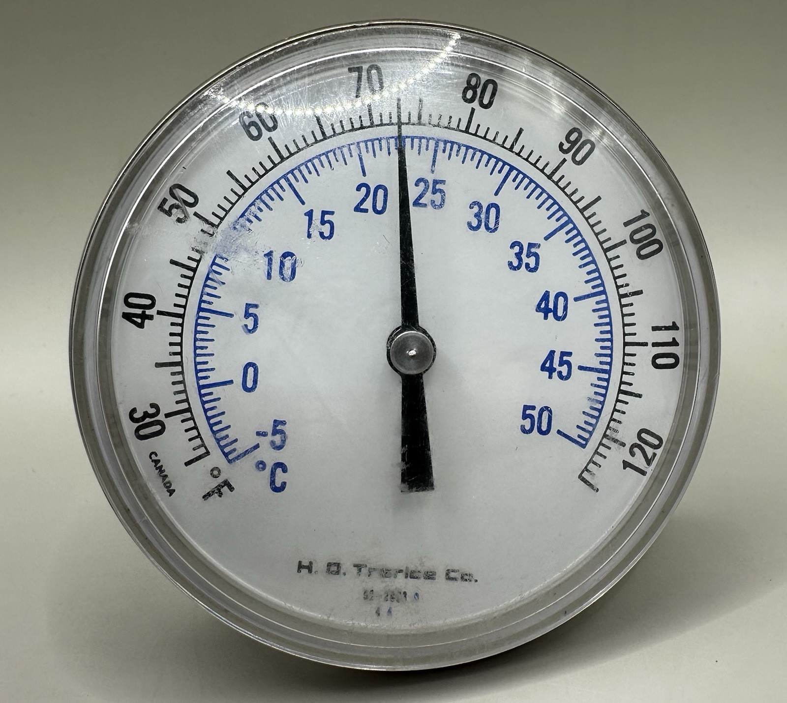 H.O. trerice 52-2863 adjustable angle thermometer -5 50 degrees celsius