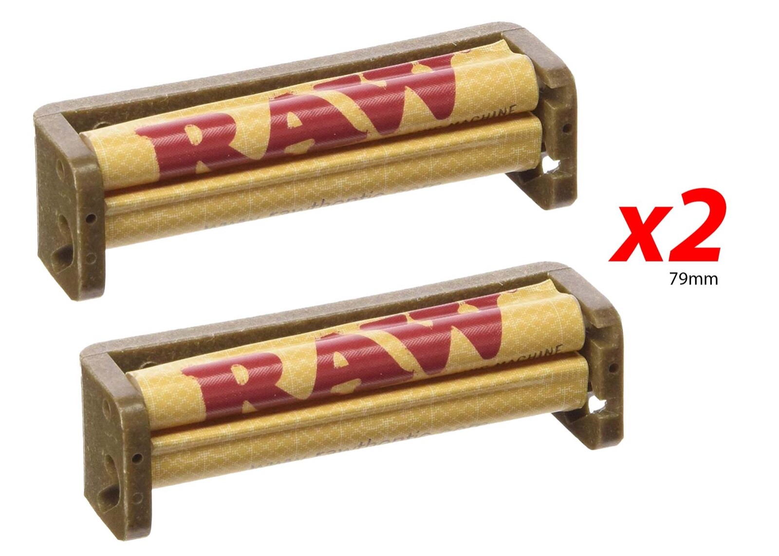2x Raw 79mm 11/4 & 11/2 Size Rolling Machine  Adjustable Roller Plastic