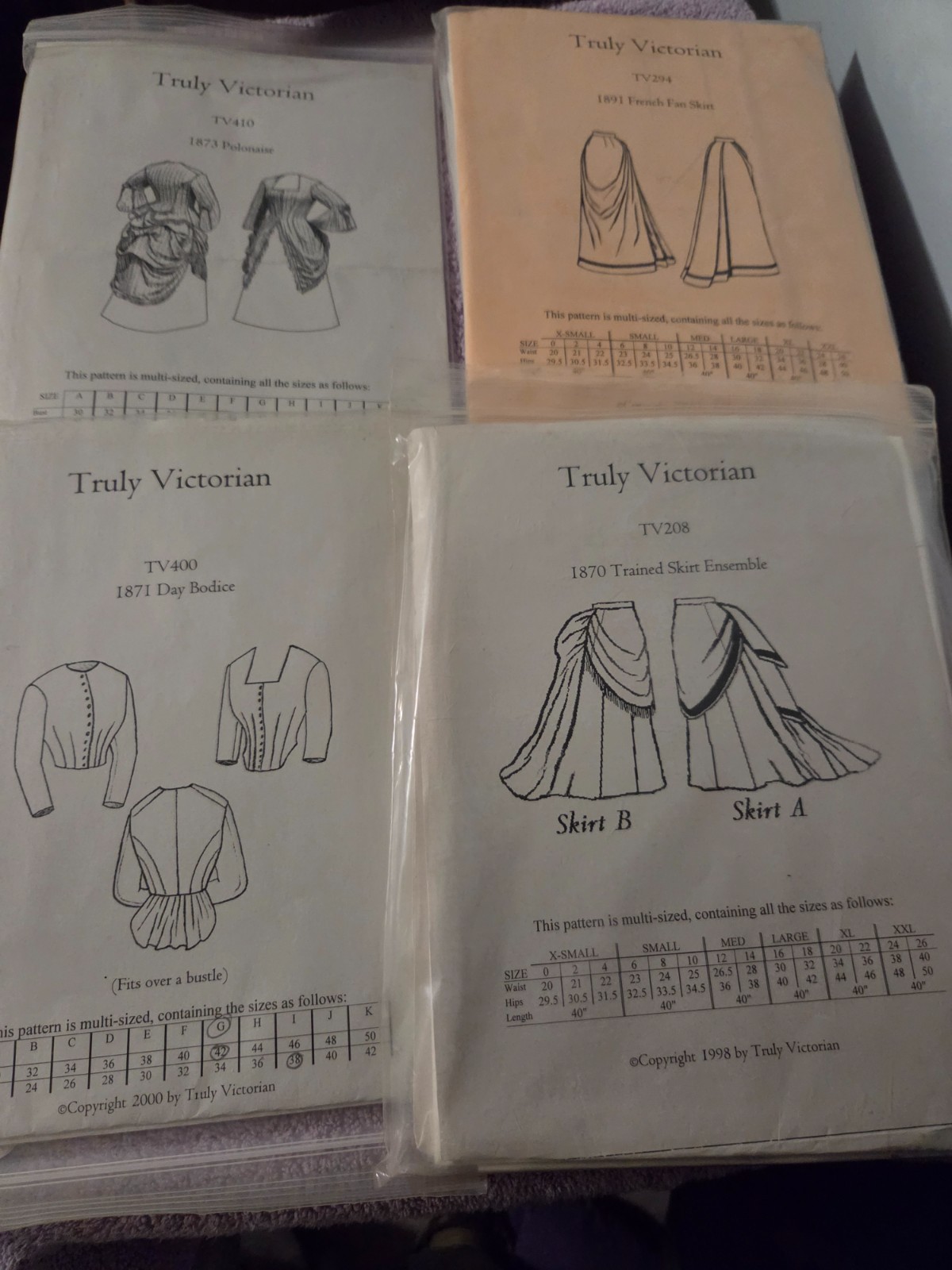 truly victorian sewing patterns Patterns Cut 4 to choose from