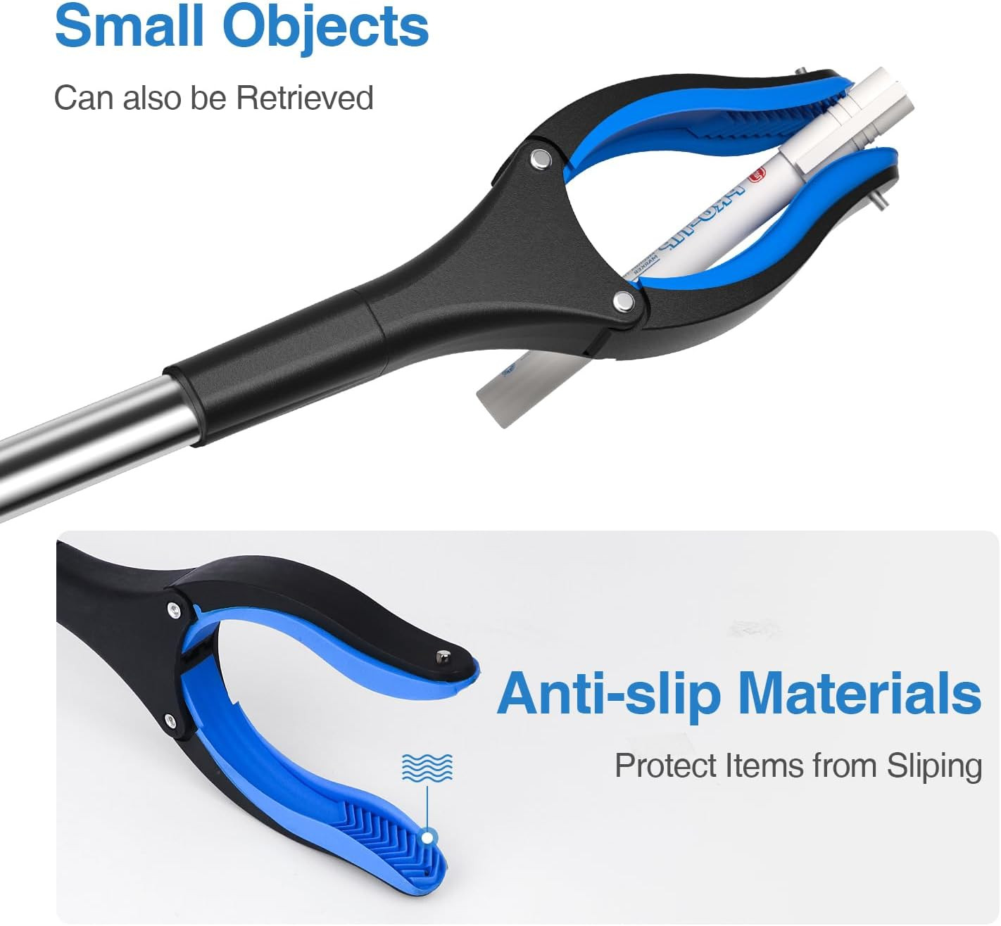 2-Pack Grabber Reacher Tool, 32 Inch Extra Long Steel Foldable Pick up Stick wit