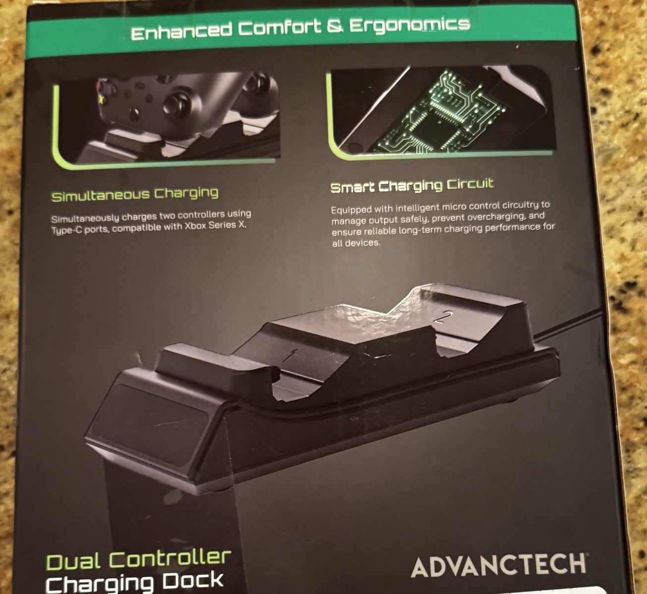 Advantech Xbox Series X Dual Controller Charging Dock USB-C Fast Charge – Black