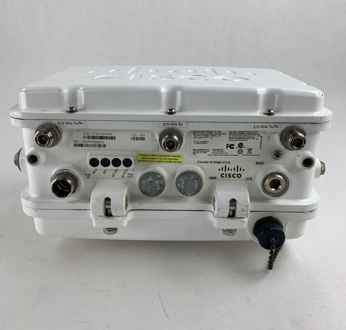 Cisco AIR-CAP1552E-A-K9 Outdoor Mesh Wireless Access Point Tested and Reset