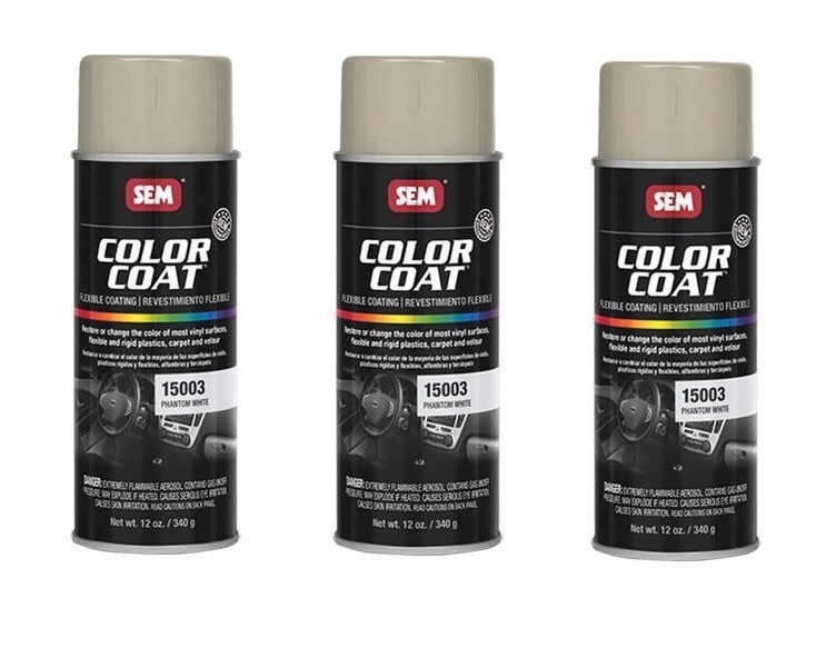 SEM 15003, Phantom White, Color Coat Vinyl Paint, Aerosol (3 Pack)
