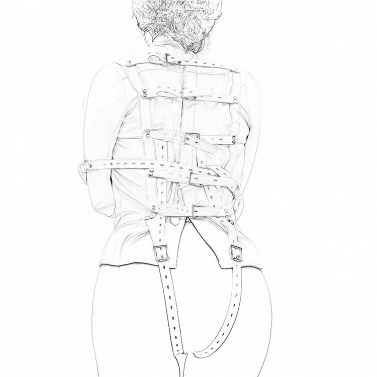 Bondage Clothes Armbinder Straitjacket Body Harness Adjustable Restraint Costume