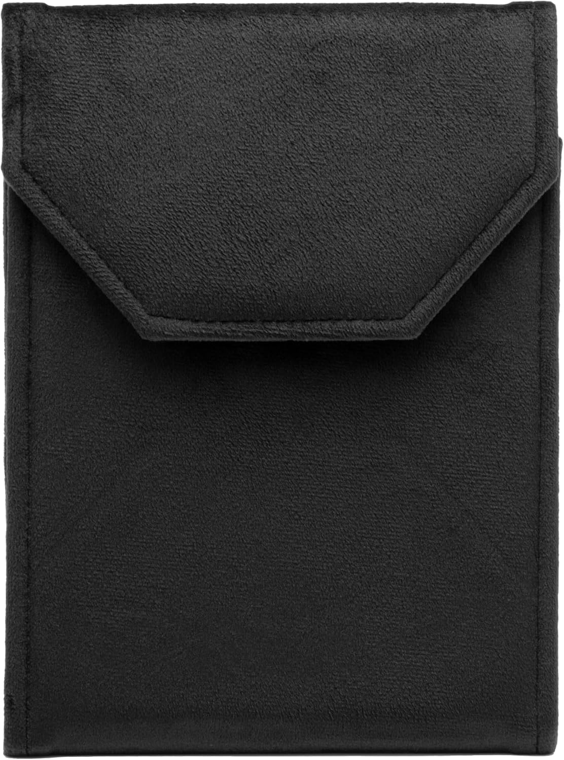 Velvet Necklace Jewelry Travel Folder Storage Display Case (Black)