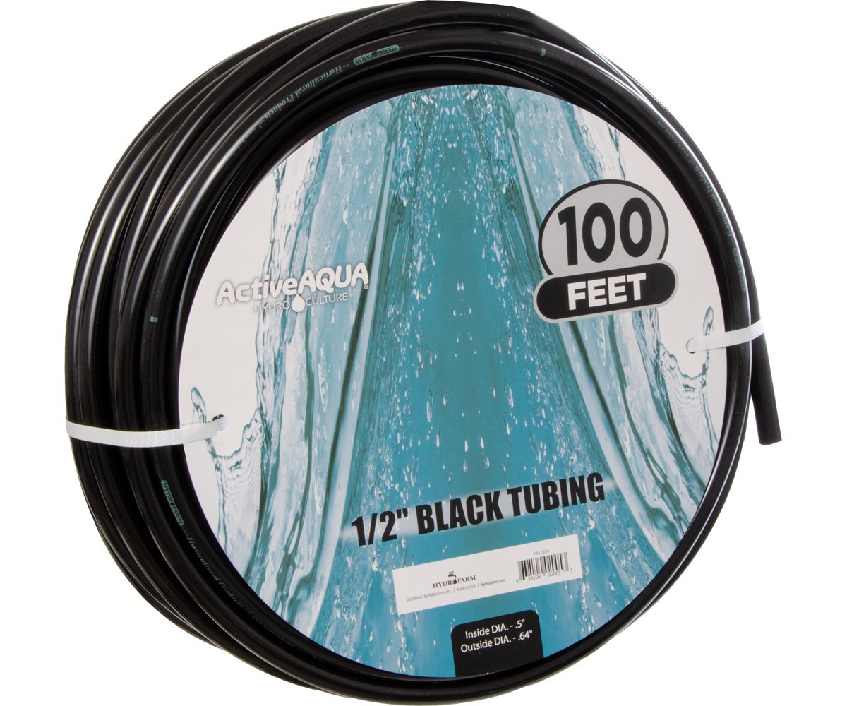 1/2 ID Black Tubing 100