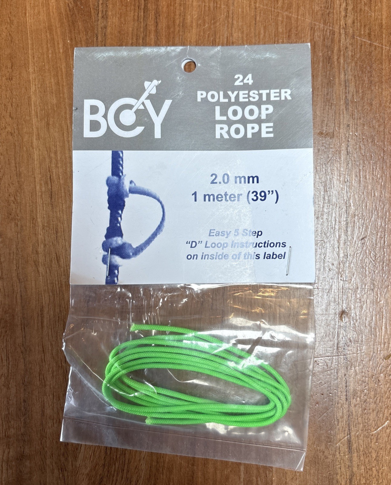 BCY 24 D-Loop Material Flo Green/Black 1m