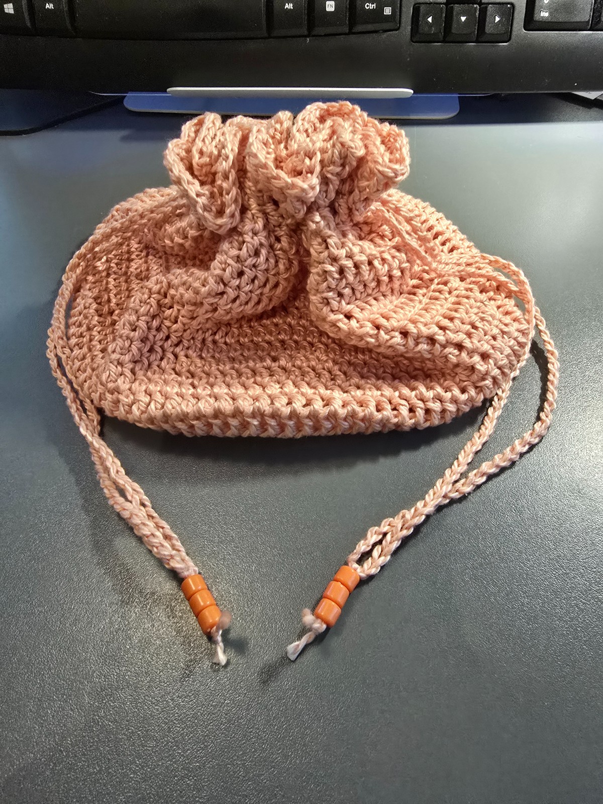 Handmade Crochet Drawstring Bag