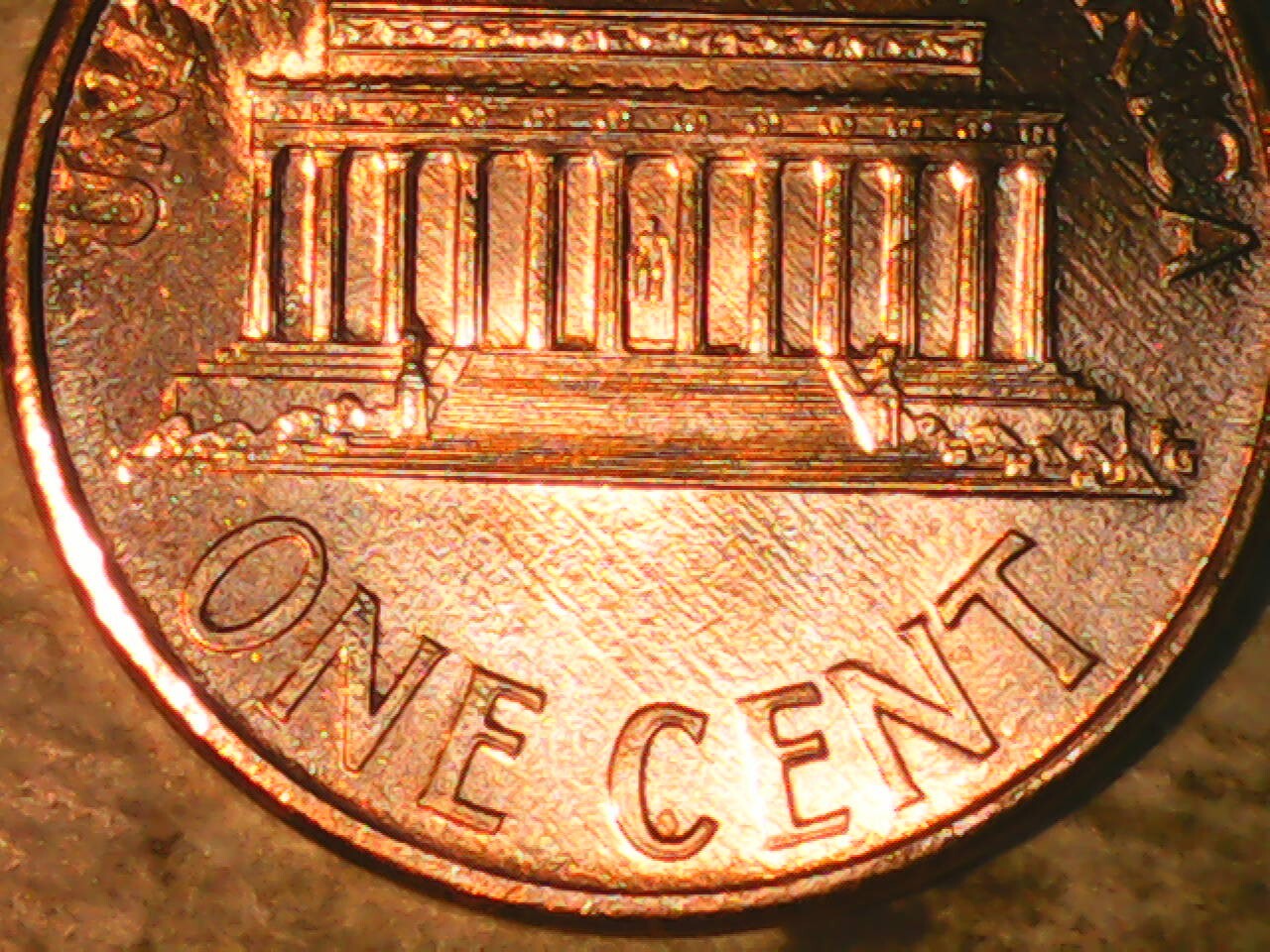 1995 Penny Die Chips Obverse