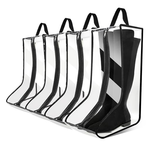 Clear Boot Bags Organizer for Travel Waterproof Cowboy Boots Bag Portable 4big