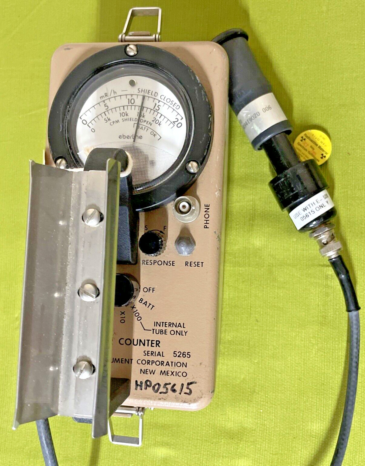 Eberline E520 Radiation Geiger Counter Meter with HP270 Probe