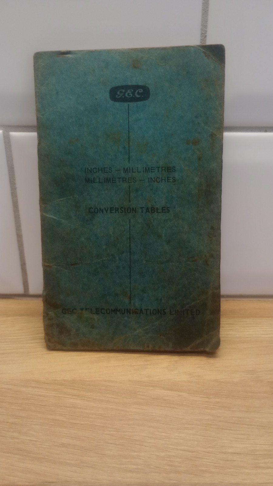 Small Vintage GEC Inches To Millimetres Conversion Tables