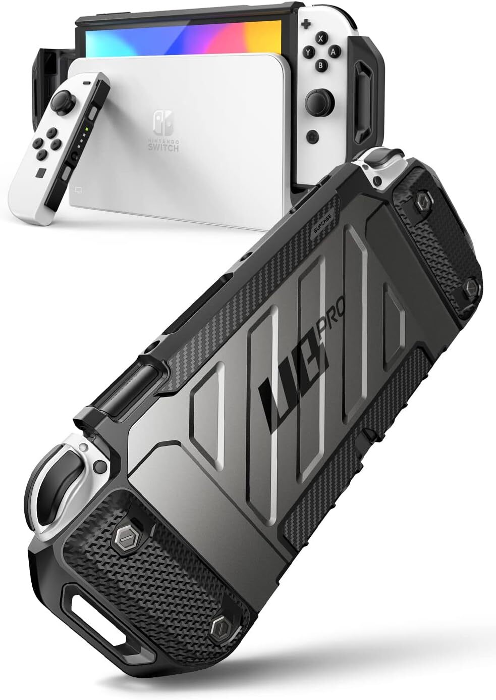 For Nintendo Switch or OLED or Lite Grip Case Hard Shell Protective Cover BLACK