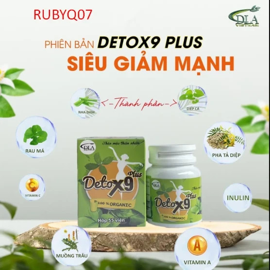 4x Giam can Detox x9 Plus weight loss 100% Herbal