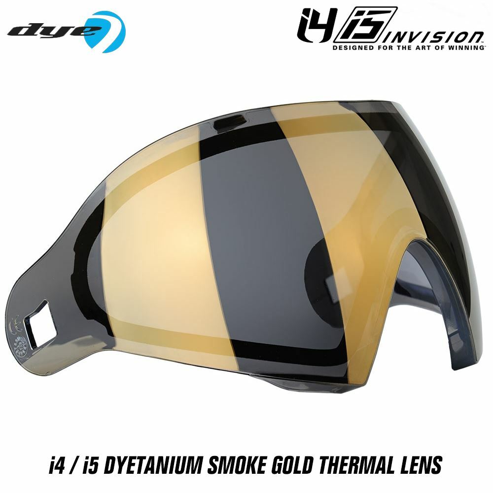 Dye Paintball I4 I5 Replacement Thermal Goggle Lens - Smoke / Dyetanium Gold