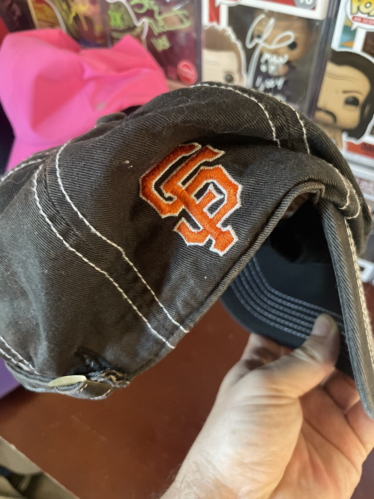 Stained - Titleist x San Francisco Giants Strapback Golf Hat / Cap - Black