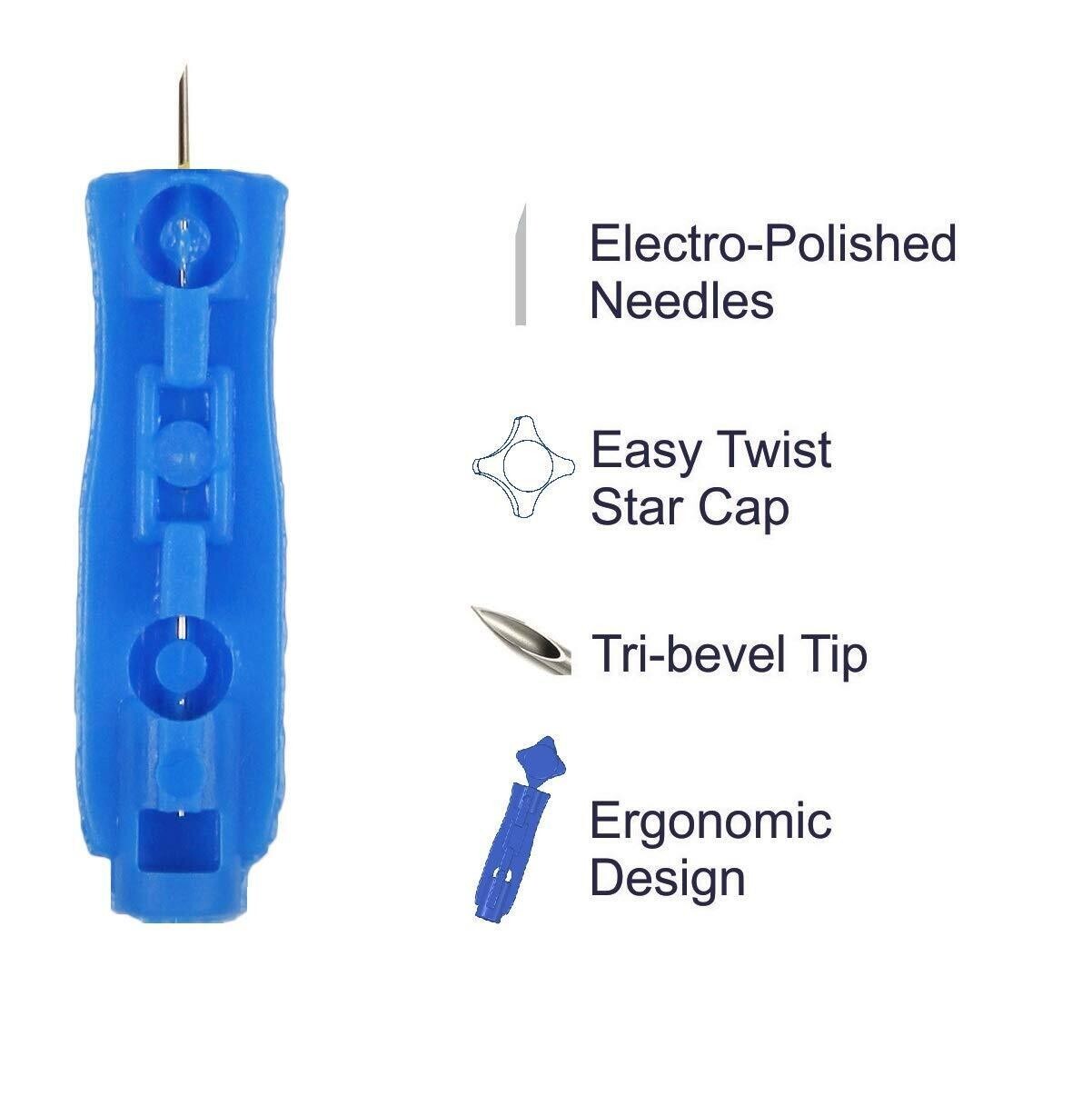 Institution / Hospital Pack 1000 Glucometer Lancets, (Blue)