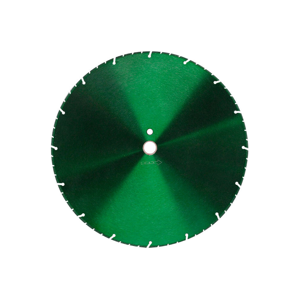 Metallic Green 14'' Metal Cutting Diamond Blade 1''-20mm Arbor Metal Studs Pipe