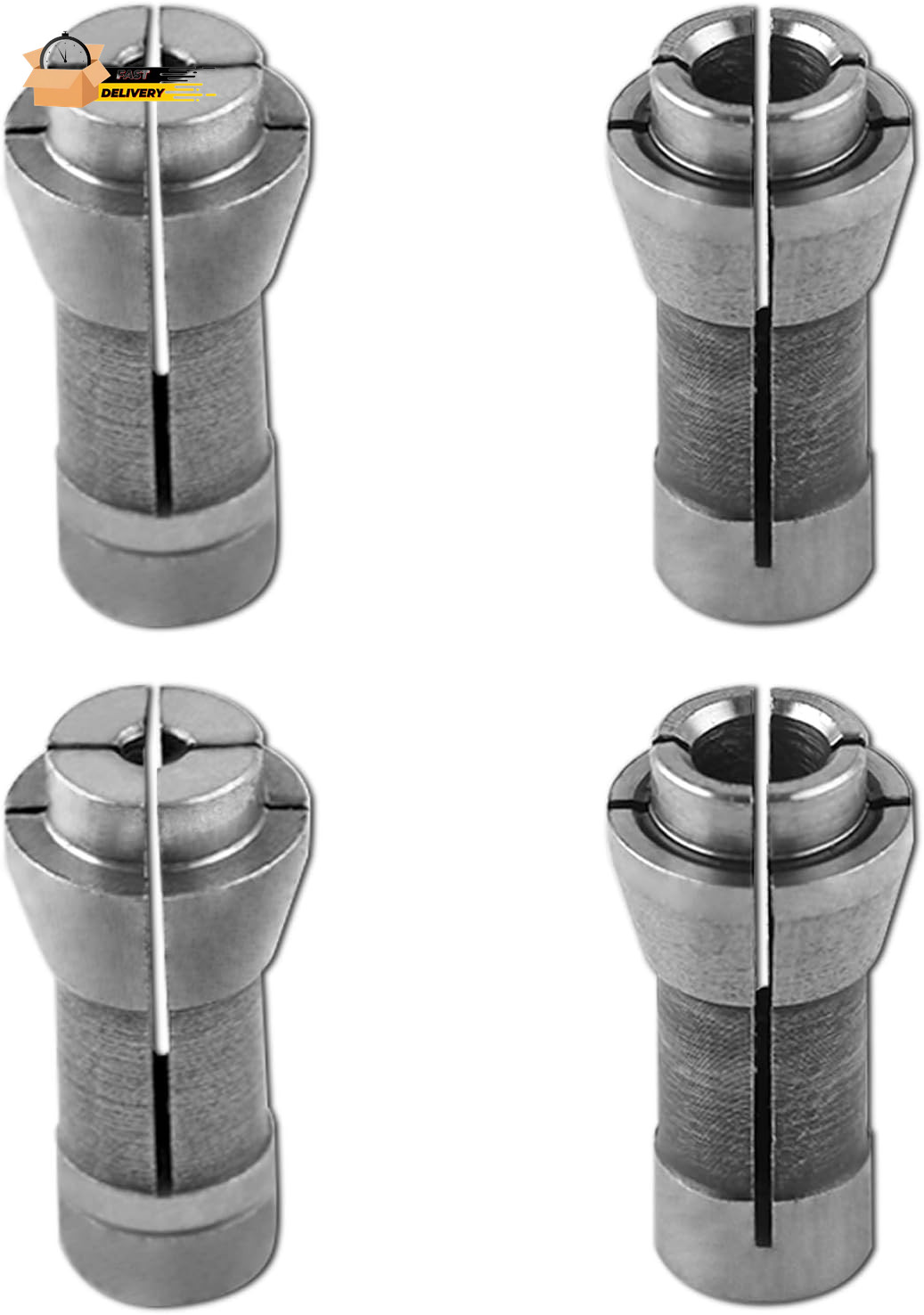 4 Pcs Die Grinder Collet Grinding Machine Clamping Collet Adapter 1/4" and 1/8"