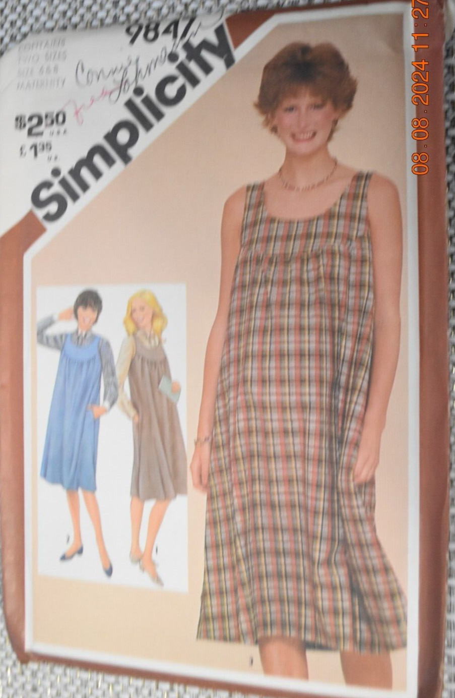Simplicity 9847 Pattern Misses Maternity Dress Jumper Blouse Sz 6 8 Uncut