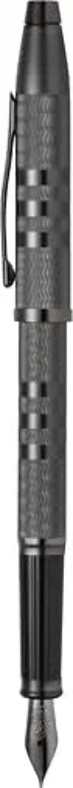 Cross Century II Fountain Pen, Midnight Sandblasted Shell, triple stripe, Fine