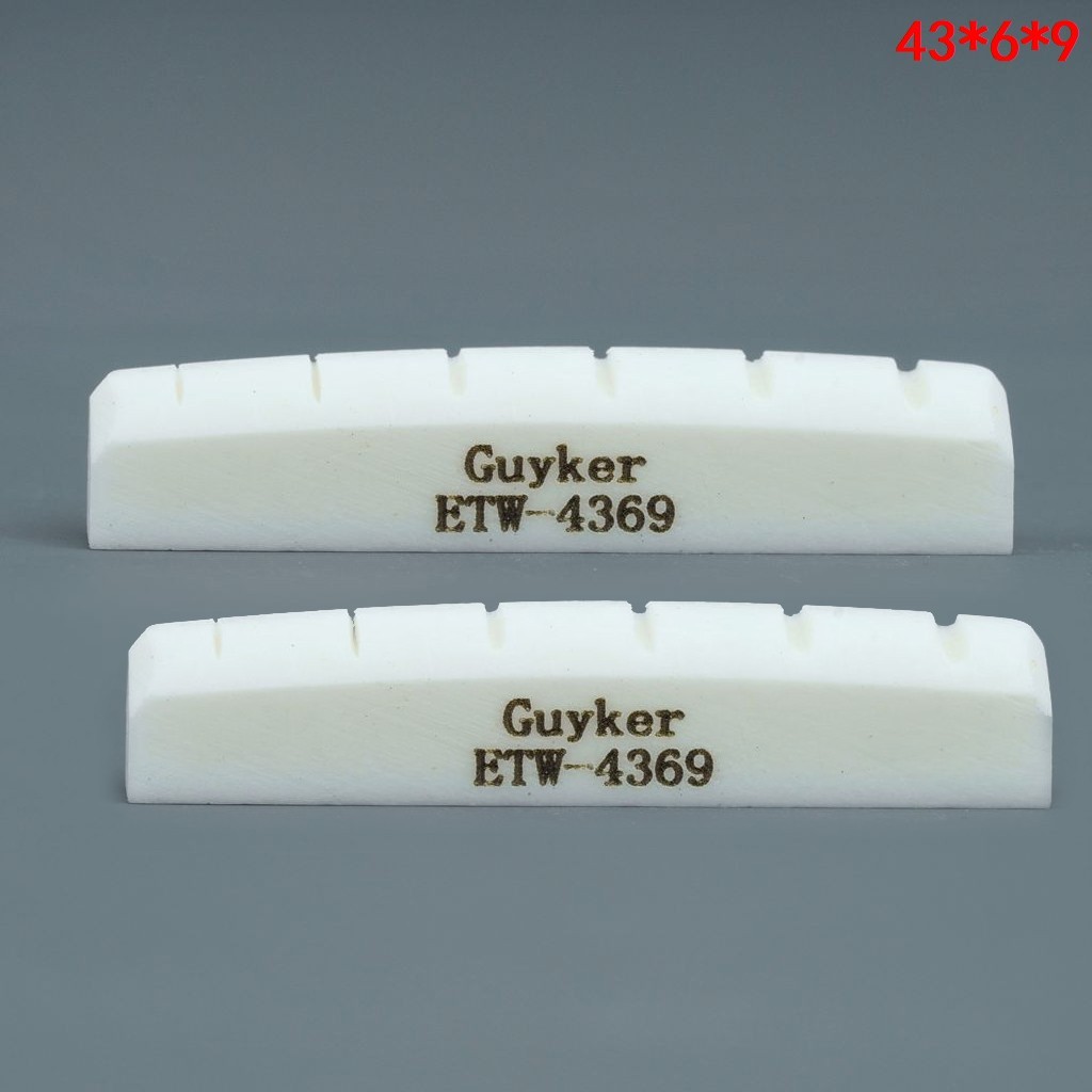 2PCS Guyker 42mm/43mm Bone Nut White For LP/ST Electric Guitar
