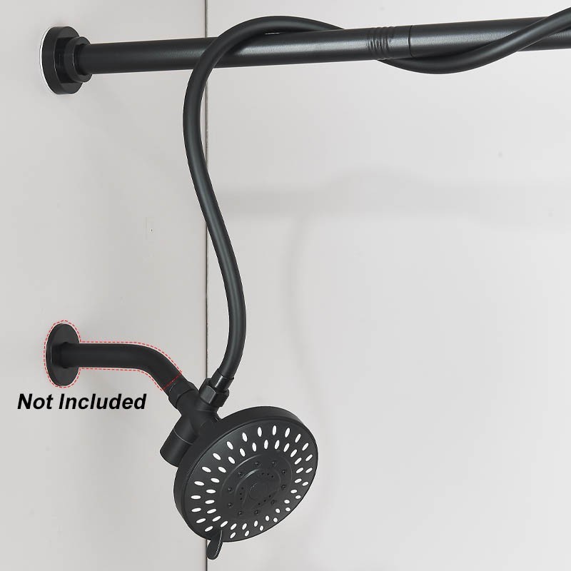 High Pressure Black Adjustable Dual Shower Head with Handheld System for Couples