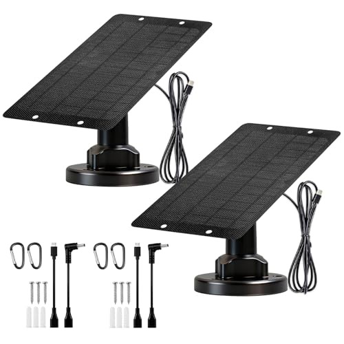 6W 5V Solar Panel with Type-C, Micro USB & Barrel Connectors, Universal Camera