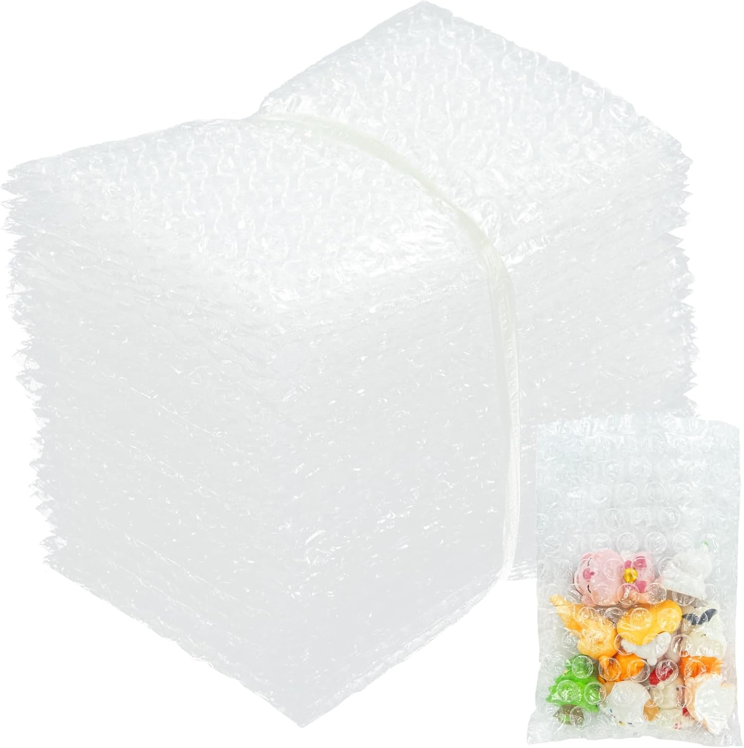 50-Pack 4"x6"Clear Bubble Out Bags for Packing & Shipping – Double-Wall Bubble