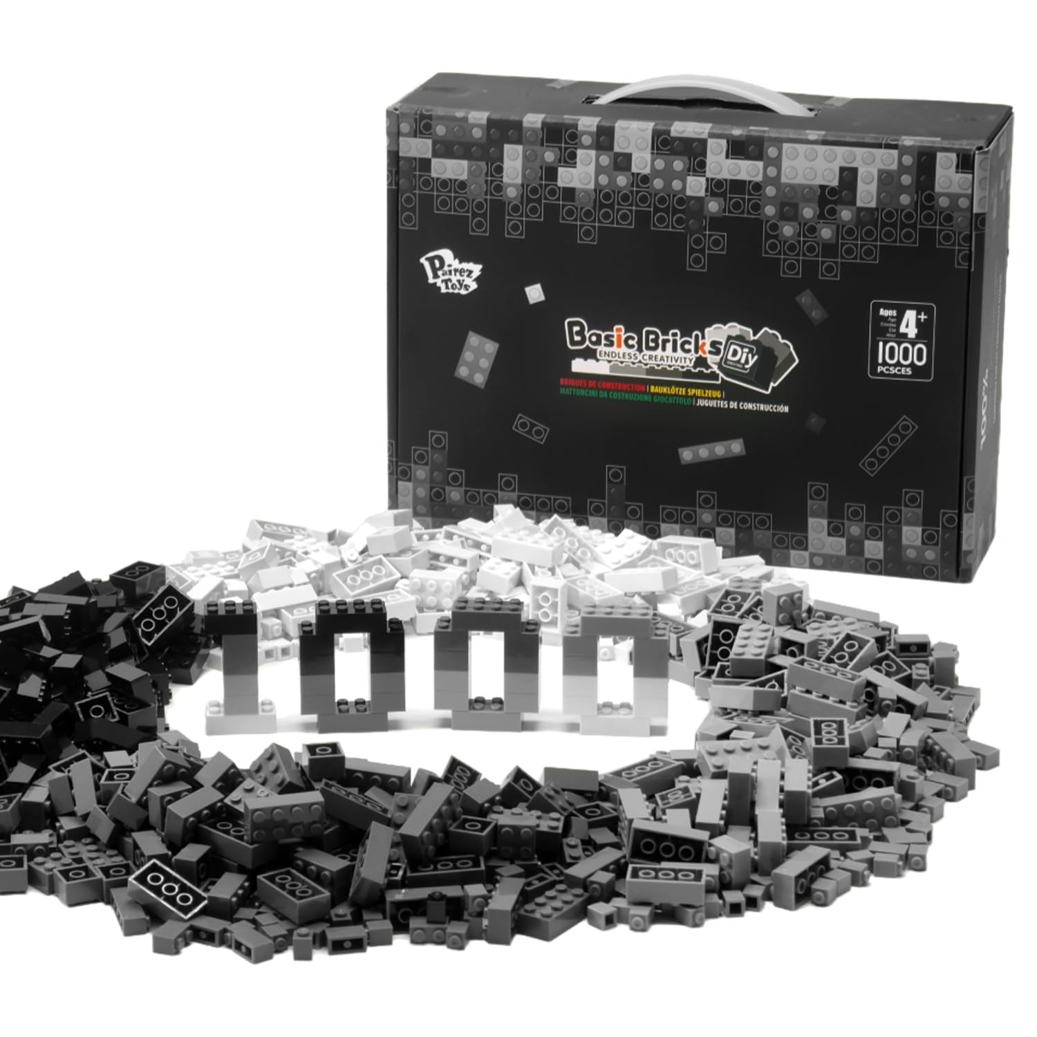 1000 Piece Blocks for Building, Classic Bulk 2x4 Basics Bricks Building Set, ...
