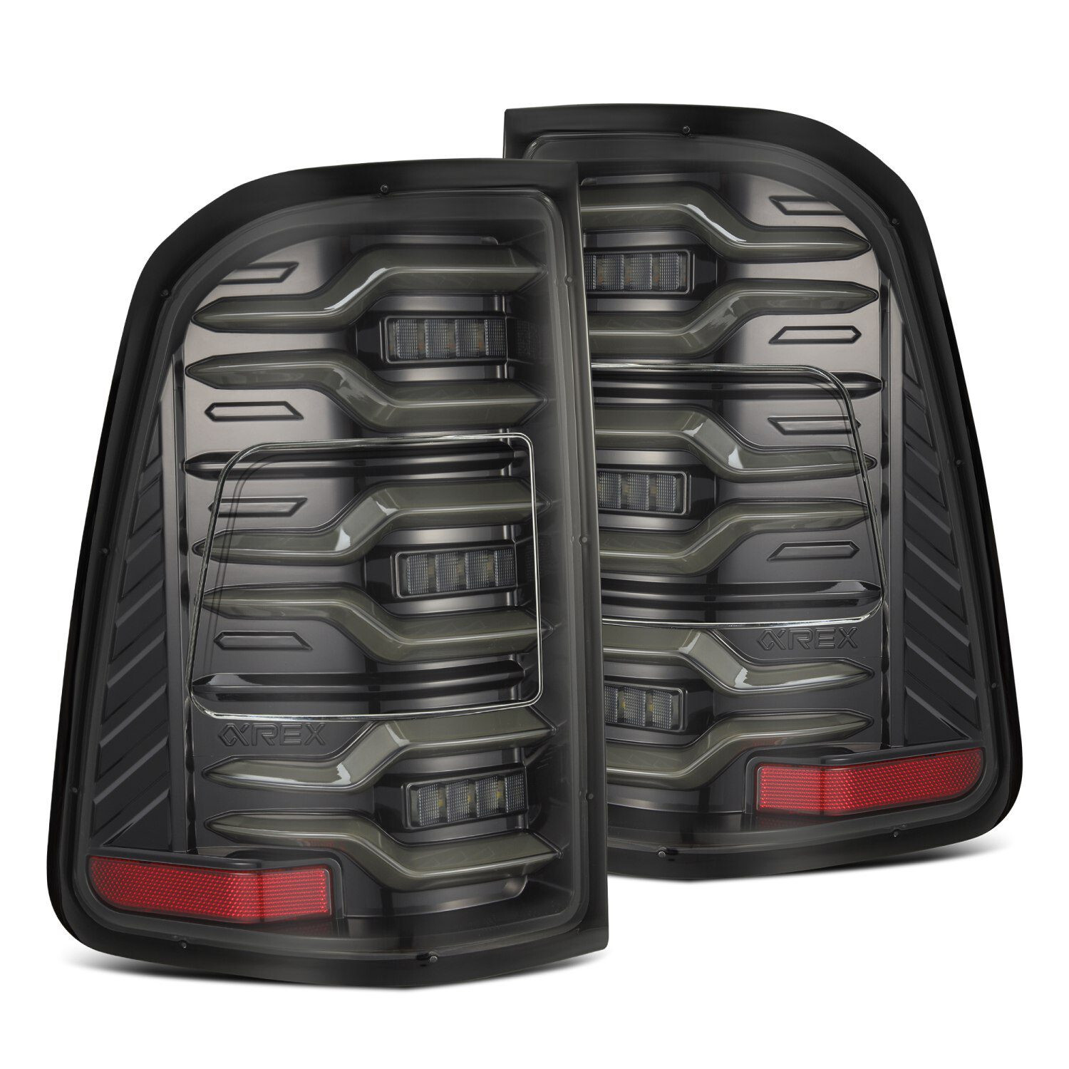 For 2019-2024 Ram 1500 Alpha Black Luxx Sequential LED Tail Lamps Lights