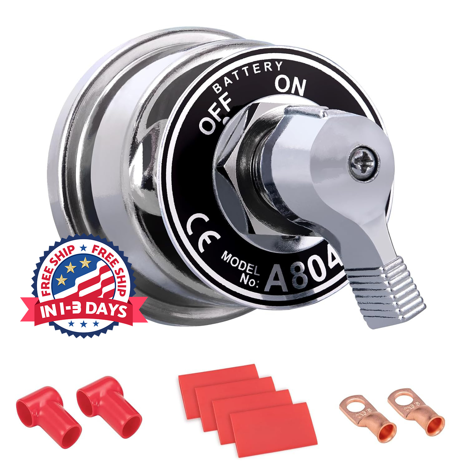 Interruptor de desconexión de batería de 12 V, 24 V y 48 V para trabajo pesado.