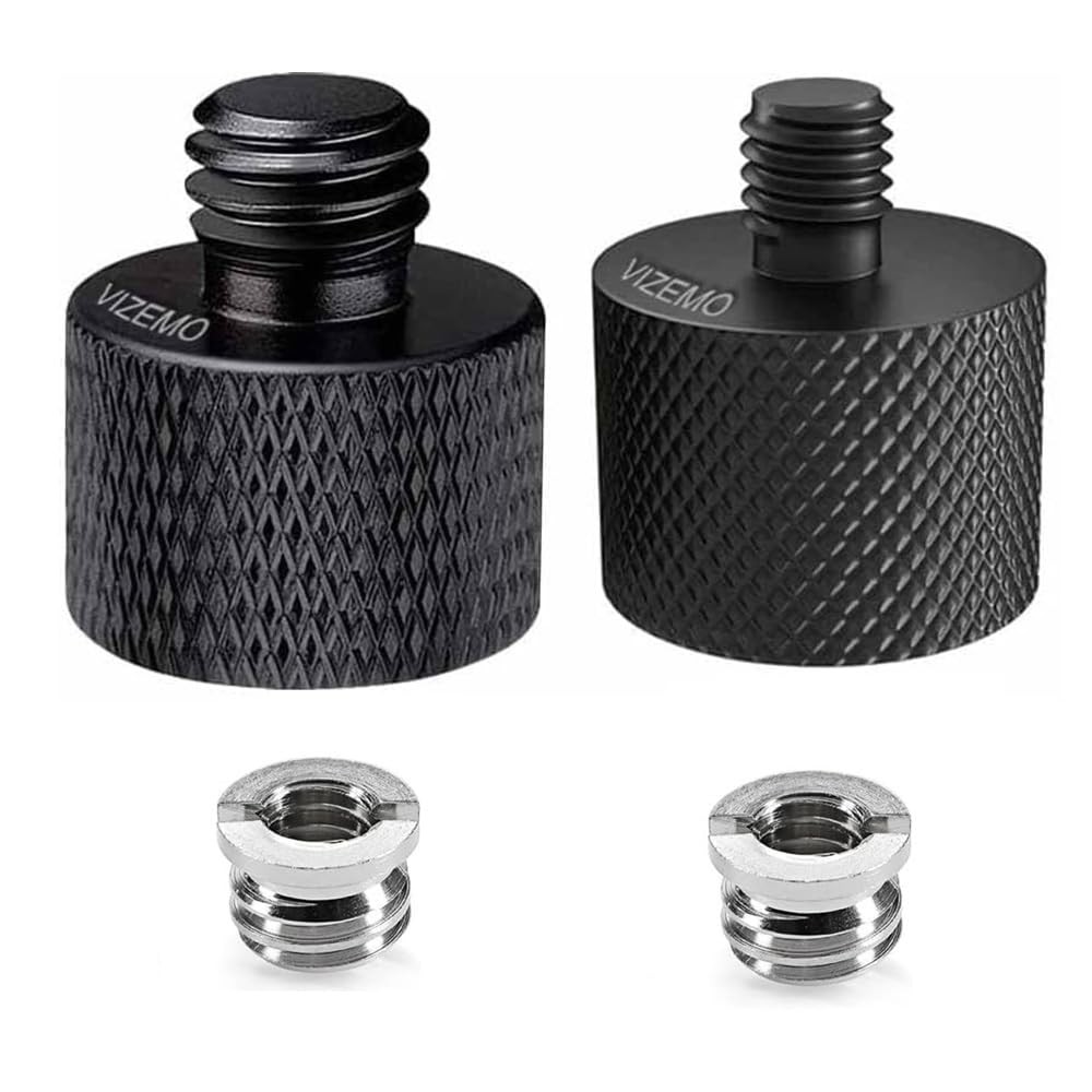DUWUZEST Aluminum Alloy 1/4 to 3/8 & Camera Tripod Adapter Black