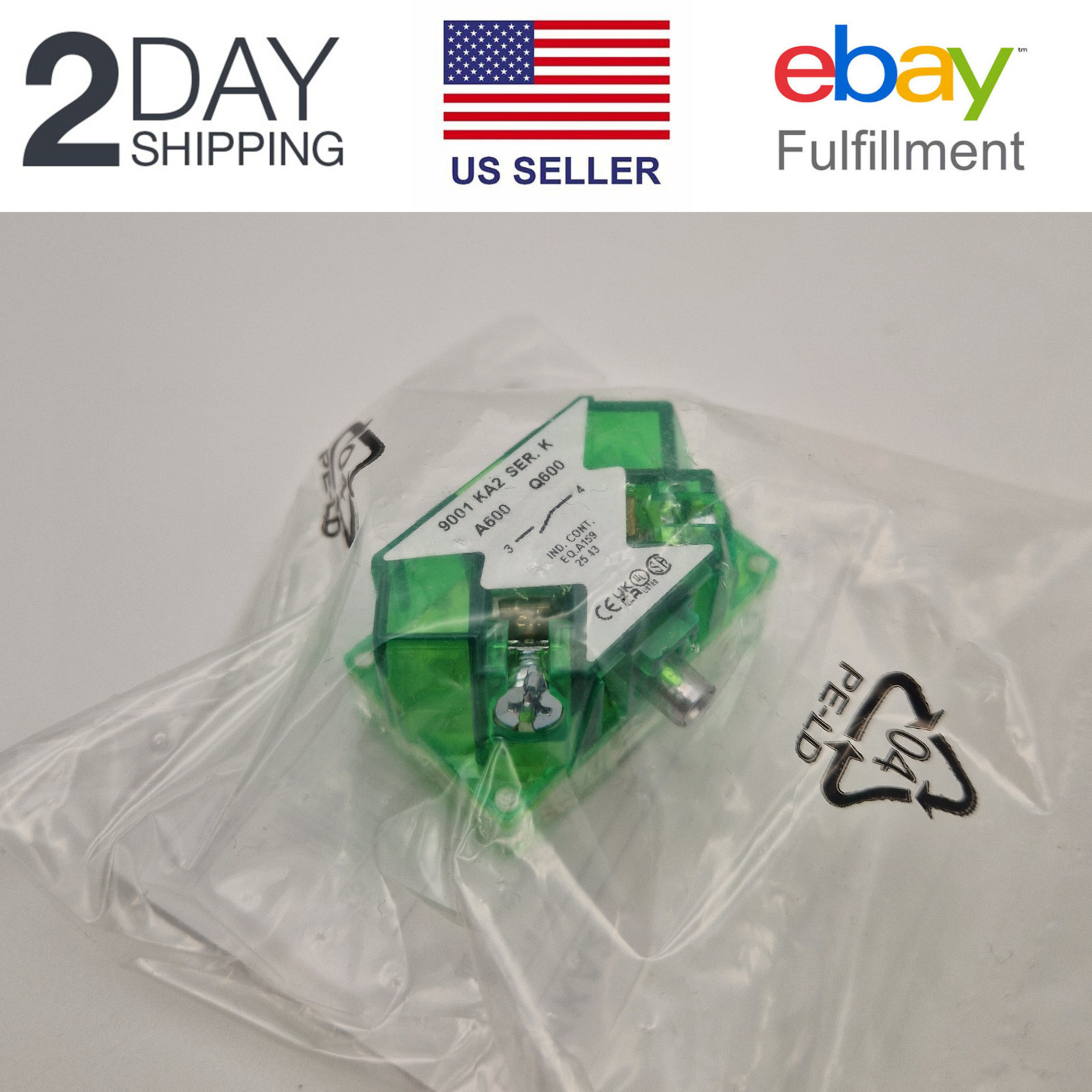 Schneider Electric Harmony Series Contact Block, 0V, 600 V, 9001KA2 US STOCK NEW