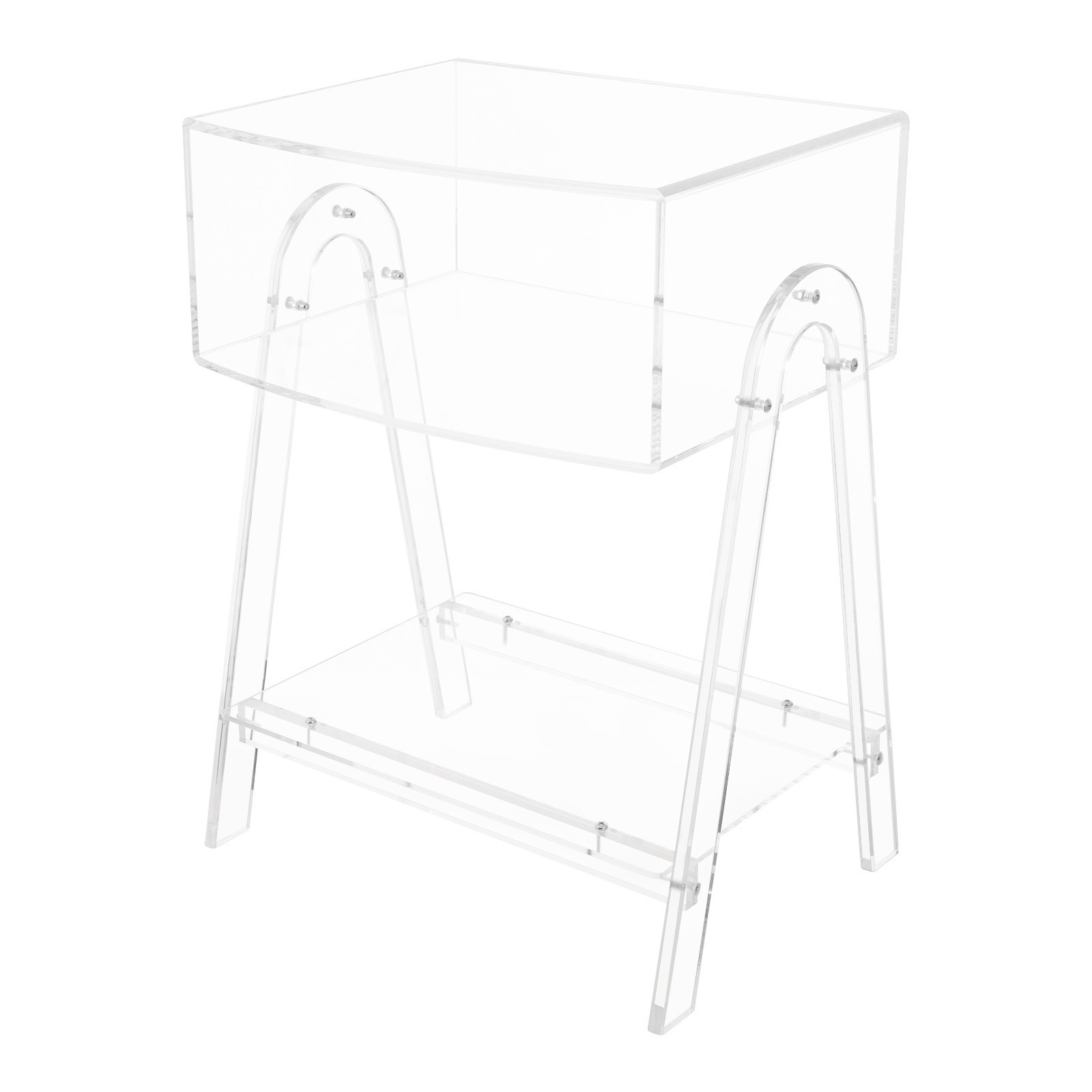 44*32*57cm 3 Tier Acrylic Side Table Tea/Coffee table Clear Nightstand End Table