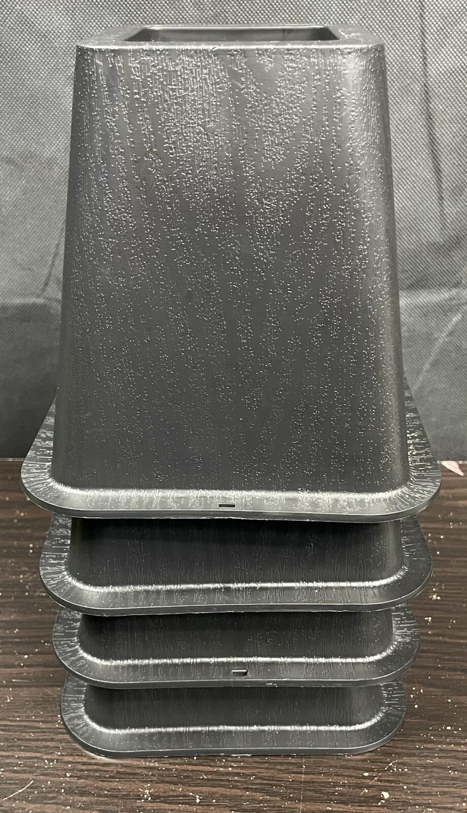 Bed Risers Set 6 inch Home Furniture Bedding 4 Pack - Black