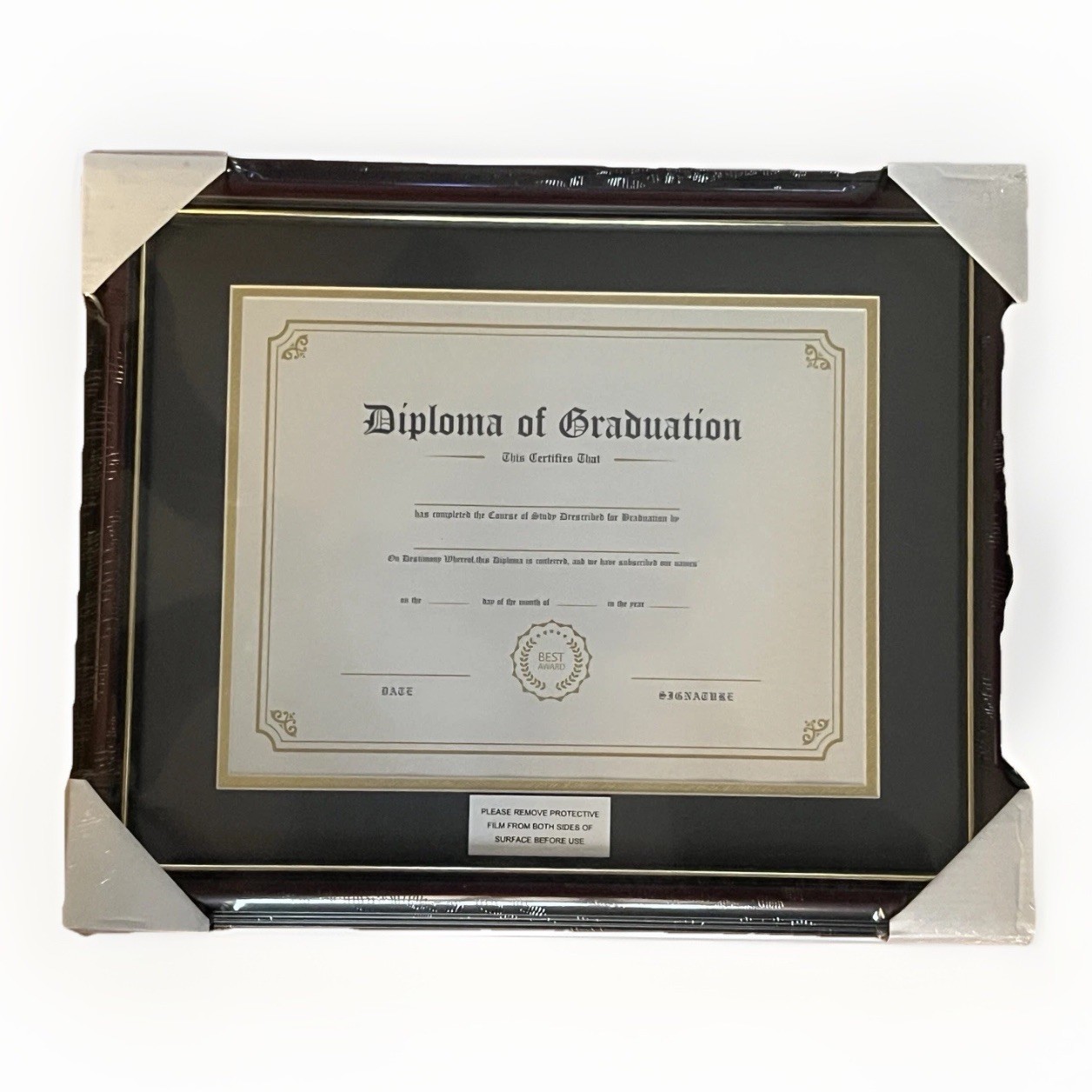 Diploma Certificate Frame 8.5”x11”  / 11”x14” Black and Gold Matte