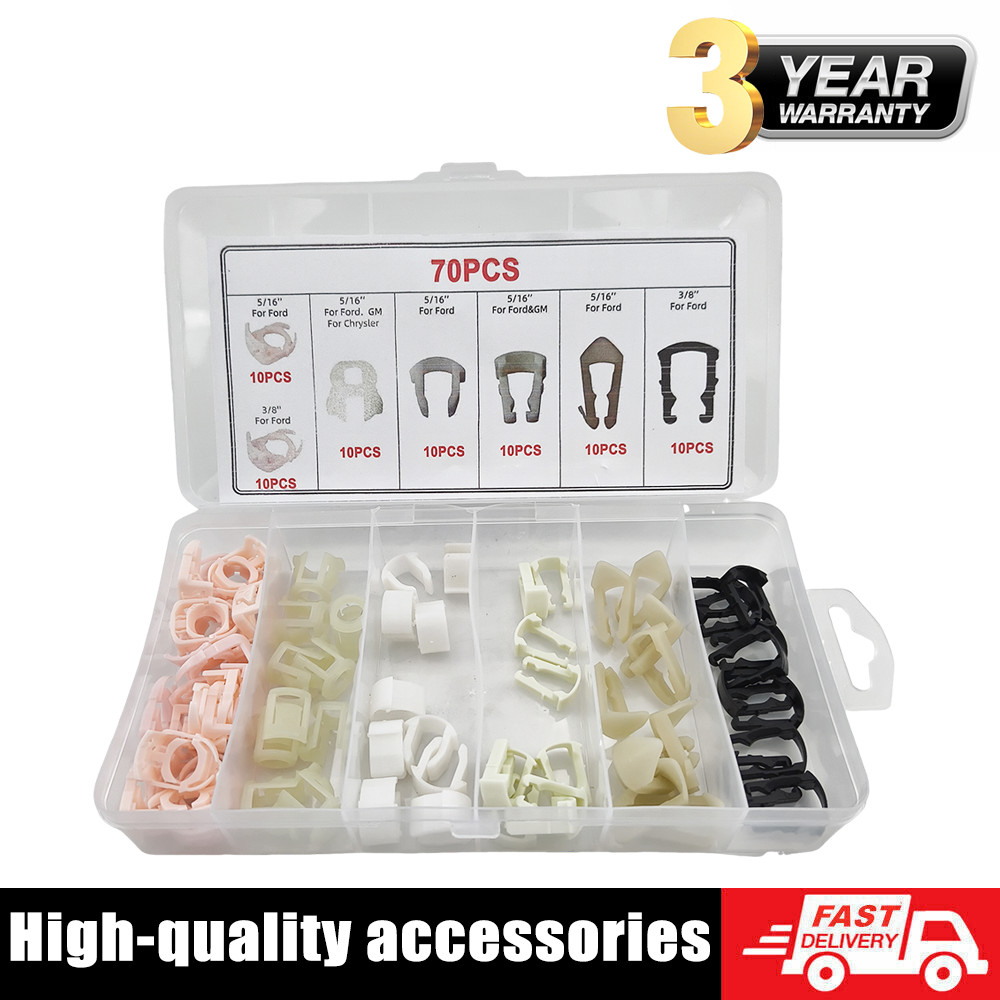 70* Fuel Line Retainer Clip Assortment Replacement For Ford Car Accessories
